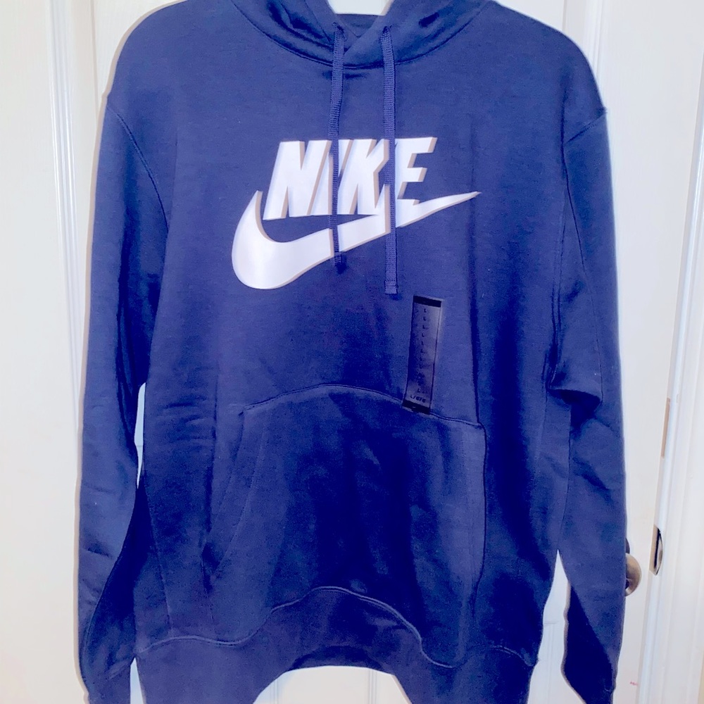 Men’s blue Nike hoodie in size Large, Standard Fit.  Brand new with tags.